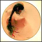 Feathered Hair Ties Collector Plate by Ozz Franca MAIN