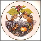Chipmunks And Trillium Collector Plate by Harry Moeller MAIN