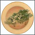 Cranes Of Eternal Life Collector Plate by John Cheng MAIN