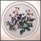 April - Johnny Jump-Ups and Violets Collector Plate by Linda Thompson MAIN