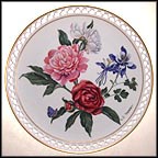 June - Peonies and Columbine Collector Plate by Linda Thompson MAIN