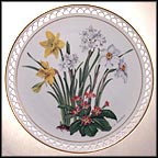 March - Daffodils, Primroses and Narcissus Collector Plate by Linda Thompson MAIN