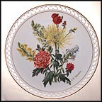 November - Chrysanthemums and Snapdragons Collector Plate by Linda Thompson MAIN