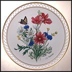 September - Daisies, Cosmos, Buttercups and Cornflowers Collector Plate by Linda Thompson MAIN