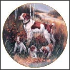 Brittany Spaniels Collector Plate by Robert Christie MAIN