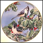 Tufted Titmouse And Holly Collector Plate by Danny O'Driscoll MAIN