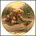 Catch Of The Day - Golden Retrievers Collector Plate by Jim Lamb MAIN