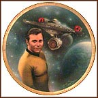 Captain Kirk And The USS Enterprise Collector Plate by Keith Birdsong MAIN
