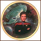 Captain Janeway And The USS Voyager Collector Plate by Keith Birdsong MAIN