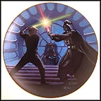 Luke Skywalker And Darth Vader Duel In The Emperor's Throne Room Collector Plate by Thomas Blackshear MAIN