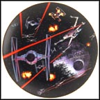 Space Battle Around Death Star Collector Plate by Thomas Blackshear MAIN