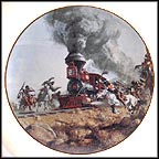 Attacking The Iron Horse Collector Plate by Frank McCarthy MAIN