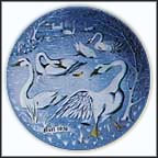 Seven Swans A' Swimming Collector Plate by Remy Hetreau MAIN