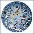 Ten Lords A' Leaping Collector Plate by Remy Hetreau MAIN