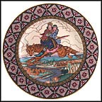 Ivan And Tsarevna On The Grey Wolf Collector Plate by Boris Zvorykin MAIN