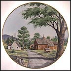 New England Barn Collector Plate by Harris Hien MAIN