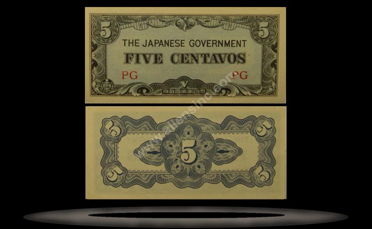 Japanese Occupation of Philippines Banknote, 5 Centavos, ND (1942), P#103a MAIN