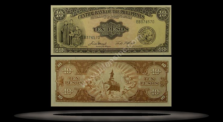 Philippines Banknote, 10 Pesos, P#136b MAIN