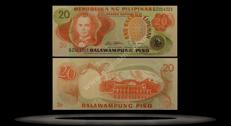 Philippines Banknote, 20 Piso, P#162b MAIN