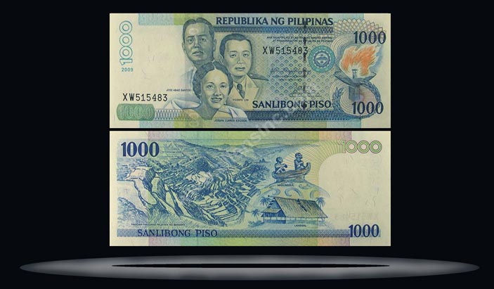 Philippines Banknote, 1000 Piso, 2009, P#197b MAIN