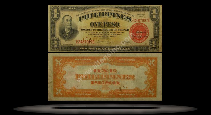 Philippines Banknote, 1 Peso, 1941, P#89b MAIN