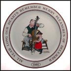 Man and Cello, Girl and Dog Collector Plate by Norman Rockwell MAIN