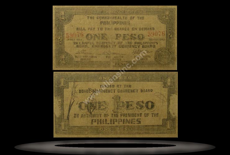 Bohol, Philippines Banknote, 1 Peso, 1943, P#138 MAIN