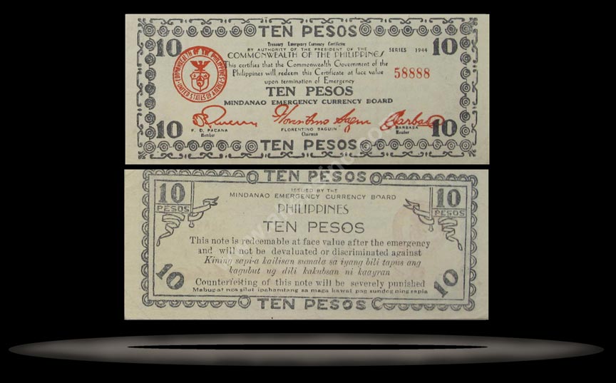 Mindanao, Philippines Banknote, 10 Pesos, 1944, P#527e MAIN