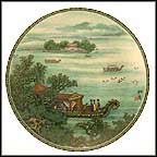 Boaters On Kunming Lake Collector Plate by Zhang Song Mao MAIN