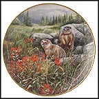 Scanning The Territory - Rockchucks Collector Plate by Gerda Neubacher MAIN