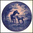 Mare And Foal Collector Plate by Toni Schoener MAIN