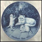 Cat with Kittens Collector Plate by Toni Schoener MAIN