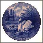 Swan And Cygnets Collector Plate by Toni Schoener MAIN