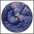 Hen And Chicks Collector Plate by Toni Schoener MAIN