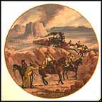 The Train Robbers Collector Plate by Harland Young MAIN
