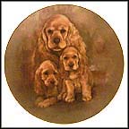 Cocker Spaniels Collector Plate by Leo Jansen MAIN