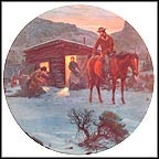 Christmas At The New Cabin Collector Plate by Mort Künstler MAIN