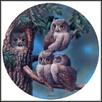 Peek-A-Whoo: Screech Owls Collector Plate by Joe Thornbrugh MAIN