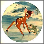 Bambi's Skating Lesson Collector Plate by Disney Studio Artists MAIN