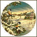 Black-Capped Chickadees In Winter Collector Plate by Sam Timm MAIN