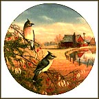 Cedar Waxwings In Fall Collector Plate by Sam Timm MAIN