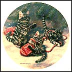 Kittens And Mittens: Silver Tabbies Collector Plate by Amy Brackenbury MAIN