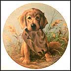 Caught In The Act - The Golden Retriever Collector Plate by Lynn Kaatz MAIN
