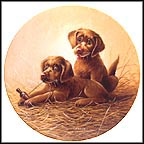 Chesapeake Bay Retrievers Collector Plate by Lynn Kaatz MAIN