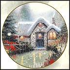 Woodsman's Thatch Cottage Collector Plate by Thomas Kinkade MAIN