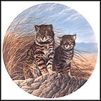 The Pampas Cat Collector Plate by Lee Cable MAIN
