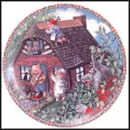 The Three Little Pigs Collector Plate by Karen Pritchett MAIN