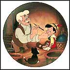 Geppetto Creates Pinocchio Collector Plate by Disney Studio Artists MAIN