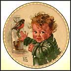 Little Red Robins Collector Plate by Maud Tousey Fangel MAIN