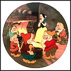 Fireside Love Story Collector Plate by Disney Studio Artists MAIN